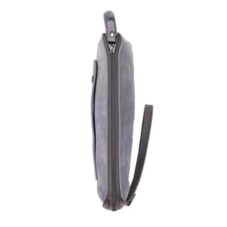 Carrera Vernox — Full - Grain Cowhide Slim Handheld Pouch, Grey - BlackBrook Case