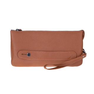 Carrera Vernox — Full - Grain Cowhide Slim Handheld Pouch, Tan - BlackBrook Case