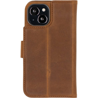 Carson Detachable Leather Wallet Case – iPhone 14 Plus, Golden Brown - BlackBrook Case