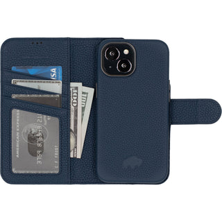 Carson Detachable Leather Wallet Case – iPhone 14 Plus, Monaco Blue - BlackBrook Case