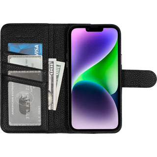 Carson Detachable Leather Wallet Case – iPhone 14 Plus, Pebble Black - BlackBrook Case