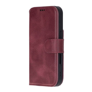 Carter 2-in-1 Full-Grain Leather Wallet Case for iPhone 18 Pro, Purple - BlackBrook Case