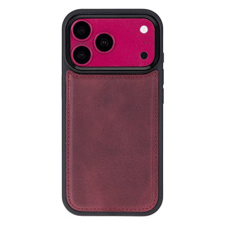 Carter 2-in-1 Full-Grain Leather Wallet Case for iPhone 18 Pro, Purple - BlackBrook Case