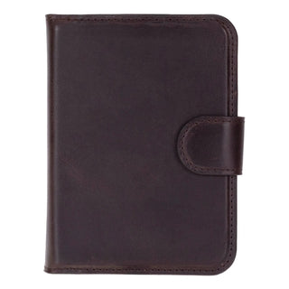 Carter 2-in-1 Full-Grain Leather Wallet Case for iPhone Duo, Dark Brown - BlackBrook Case