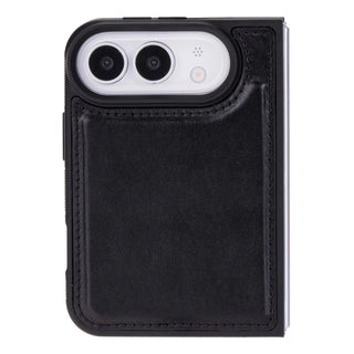 Carter 2-in-1 Full-Grain Leather Wallet Case for iPhone Duo, Rustic Black - BlackBrook Case