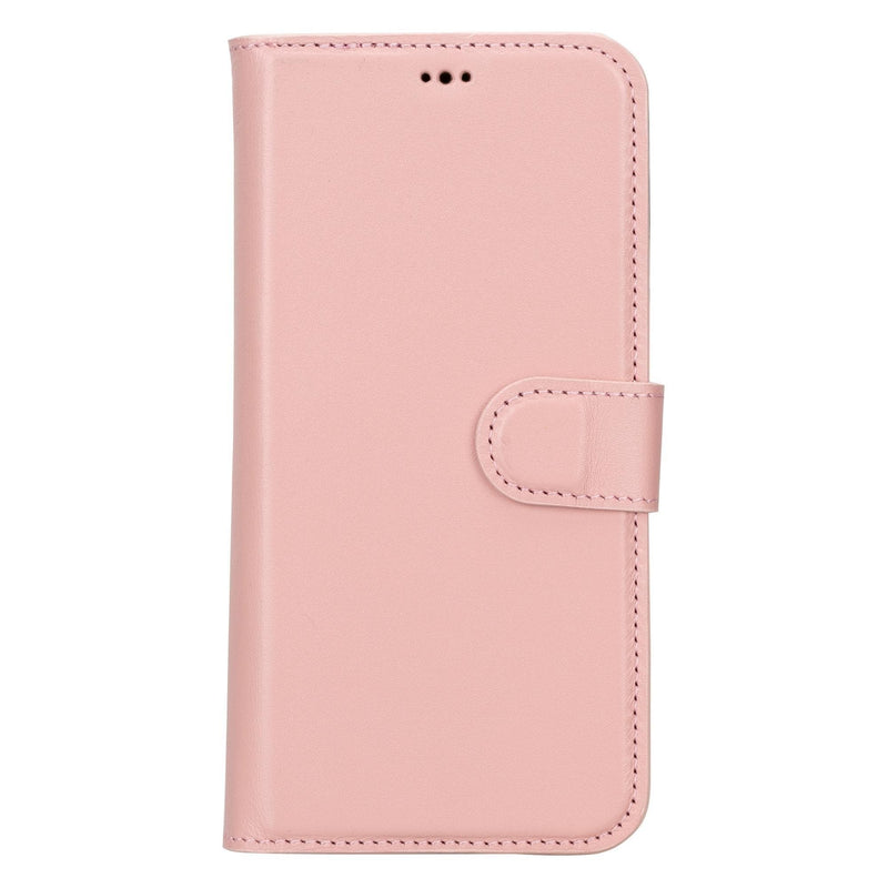 Carter Detachable Leather iPhone 15 Pro Max Wallet Case, Nude Pink - BlackBrook Case