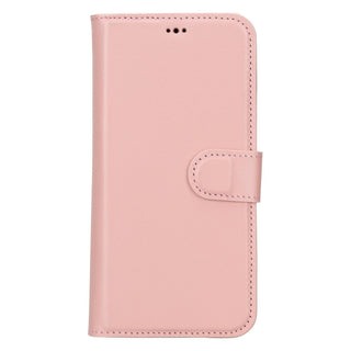 Carter Detachable Leather iPhone 15 Pro Wallet Case, Nude Pink - BlackBrook Case