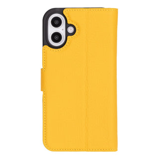 Carter Detachable Leather iPhone 16 Plus Wallet Case, Floater Yellow - BlackBrook Case