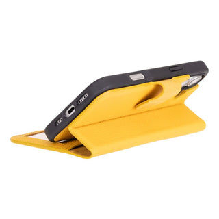 Carter Detachable Leather iPhone 16 Plus Wallet Case, Floater Yellow - BlackBrook Case
