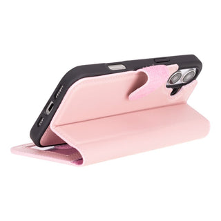 Carter Detachable Leather iPhone 16 Plus Wallet Case, Nude Pink - BlackBrook Case