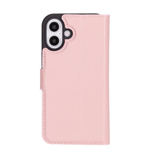 Carter Detachable Leather iPhone 16 Plus Wallet Case, Nude Pink - BlackBrook Case