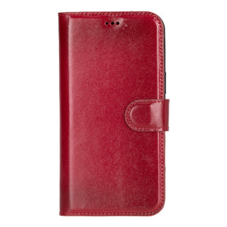 Carter Detachable Leather iPhone 16 Plus Wallet Case, Red - BlackBrook Case