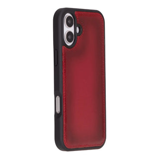 Carter Detachable Leather iPhone 16 Plus Wallet Case, Red - BlackBrook Case