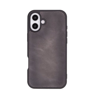 Carter Detachable Leather iPhone 16 Plus Wallet Case, Vesselle Gray - BlackBrook Case