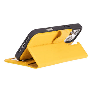 Carter Detachable Leather iPhone 16 Pro Max Wallet Case, Floater Yellow - BlackBrook Case