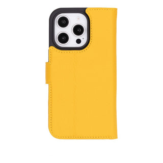 Carter Detachable Leather iPhone 16 Pro Max Wallet Case, Floater Yellow - BlackBrook Case
