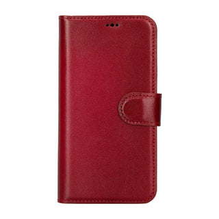 Carter Detachable Leather iPhone 16 Pro Max Wallet Case, Red - BlackBrook Case