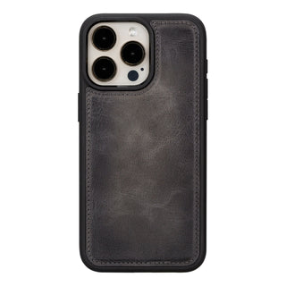 Carter Detachable Leather iPhone 16 Pro Max Wallet Case, Vesselle Gray - BlackBrook Case