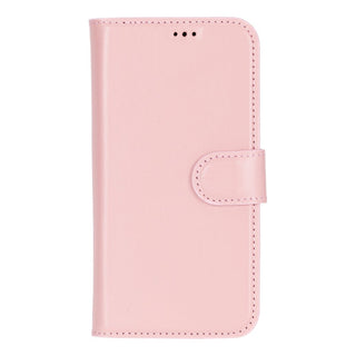 Carter Detachable Leather iPhone 16 Pro Wallet Case, Nude Pink - BlackBrook Case
