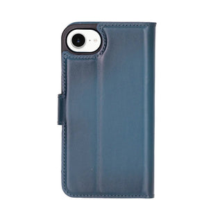 Carter Detachable Leather iPhone 17e Wallet Case, Blue - BlackBrook Case