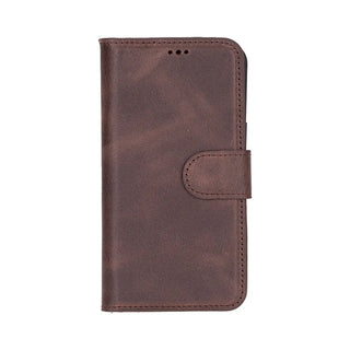 Carter Detachable Leather iPhone 17e Wallet Case, Dark Brown - BlackBrook Case