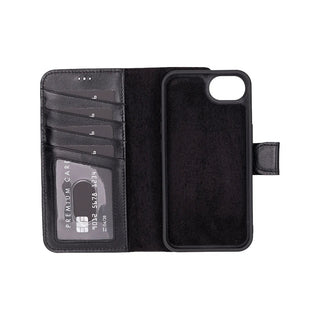 Carter Detachable Leather iPhone 17e Wallet Case, Dark Brown - BlackBrook Case