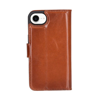 Carter Detachable Leather iPhone 17e Wallet Case, Dark Brown - BlackBrook Case