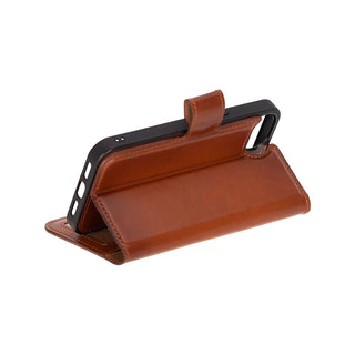 Carter Detachable Leather iPhone 17e Wallet Case, Dark Brown - BlackBrook Case