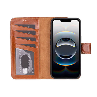 Carter Detachable Leather iPhone 17e Wallet Case, Rustic Tan - BlackBrook Case