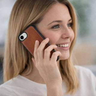 Carter Detachable Leather iPhone 17e Wallet Case, Rustic Tan - BlackBrook Case