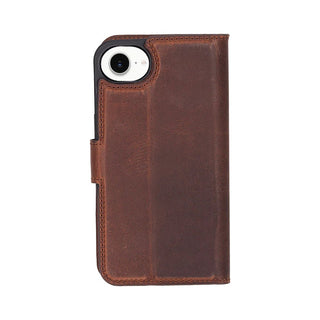 Carter Detachable Leather iPhone 17e Wallet Case, Saddle Brown - BlackBrook Case