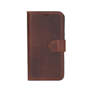 Carter Detachable Leather iPhone 17e Wallet Case, Saddle Brown - BlackBrook Case