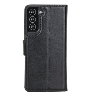 Carter Detachable Leather Wallet Case Galaxy S21 FE, Rustic Black - UnBranded