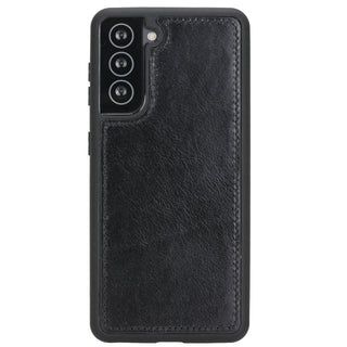 Carter Detachable Leather Wallet Case Galaxy S21 Plus, Rustic Black - UnBranded