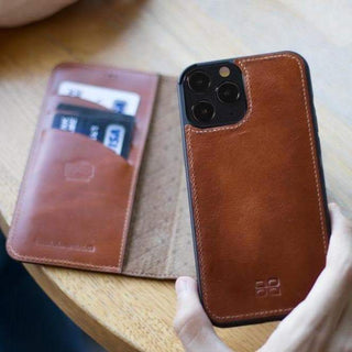 Carter Detachable Leather Wallet Case Galaxy S21 Plus, Rustic Tan - UnBranded