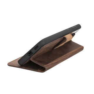 Carter Detachable Leather Wallet Case Galaxy S21 Plus, Saddle Brown - UnBranded