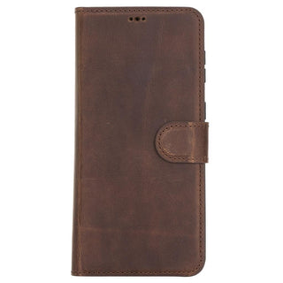 Carter Detachable Leather Wallet Case Galaxy S21 Plus, Saddle Brown - UnBranded