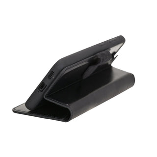 Carter Detachable Leather Wallet Case Galaxy S21 Ultra, Rustic Black - UnBranded