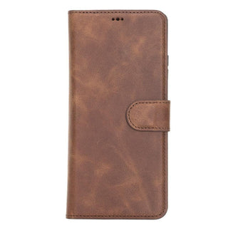 Carter Detachable Leather Wallet Case Galaxy S21 Ultra, Saddle Brown - UnBranded