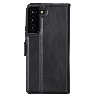 Carter Detachable Leather Wallet Case Galaxy S22 Plus, Rustic Black - UnBranded
