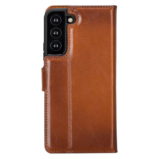 Carter Detachable Leather Wallet Case Galaxy S22 Plus, Rustic Tan - UnBranded