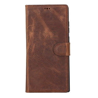 Carter Detachable Leather Wallet Case Galaxy S22 Plus, Saddle Brown - UnBranded