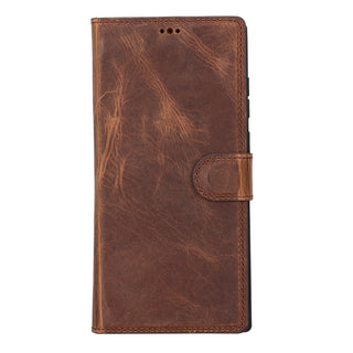 Carter Detachable Leather Wallet Case Galaxy S22 Plus, Saddle Brown - UnBranded