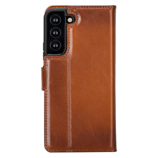 Carter Detachable Leather Wallet Case Galaxy S22, Rustic Tan - UnBranded