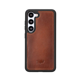 Carter Detachable Leather Wallet Case Galaxy S24, Burnished Tan - BlackBrook Case