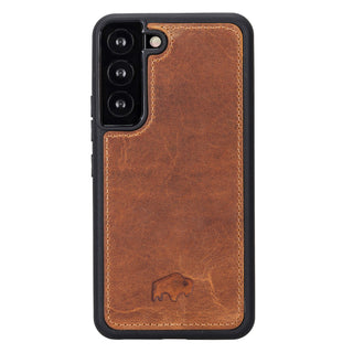 Carter Detachable Leather Wallet Case Galaxy S24, Golden Brown - BlackBrook Case