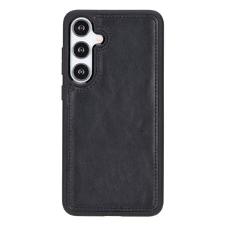 Carter Detachable Leather Wallet Case Galaxy S24 Plus, Rustic Black - UnBranded