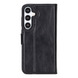 Carter Detachable Leather Wallet Case Galaxy S24, Rustic Black - UnBranded
