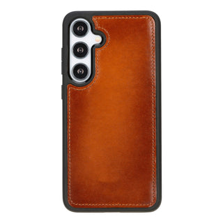Carter Detachable Leather Wallet Case Galaxy S24, Rustic Tan - UnBranded