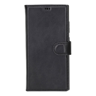 Carter Detachable Leather Wallet Case Galaxy S24 Ultra, Rustic Black - UnBranded